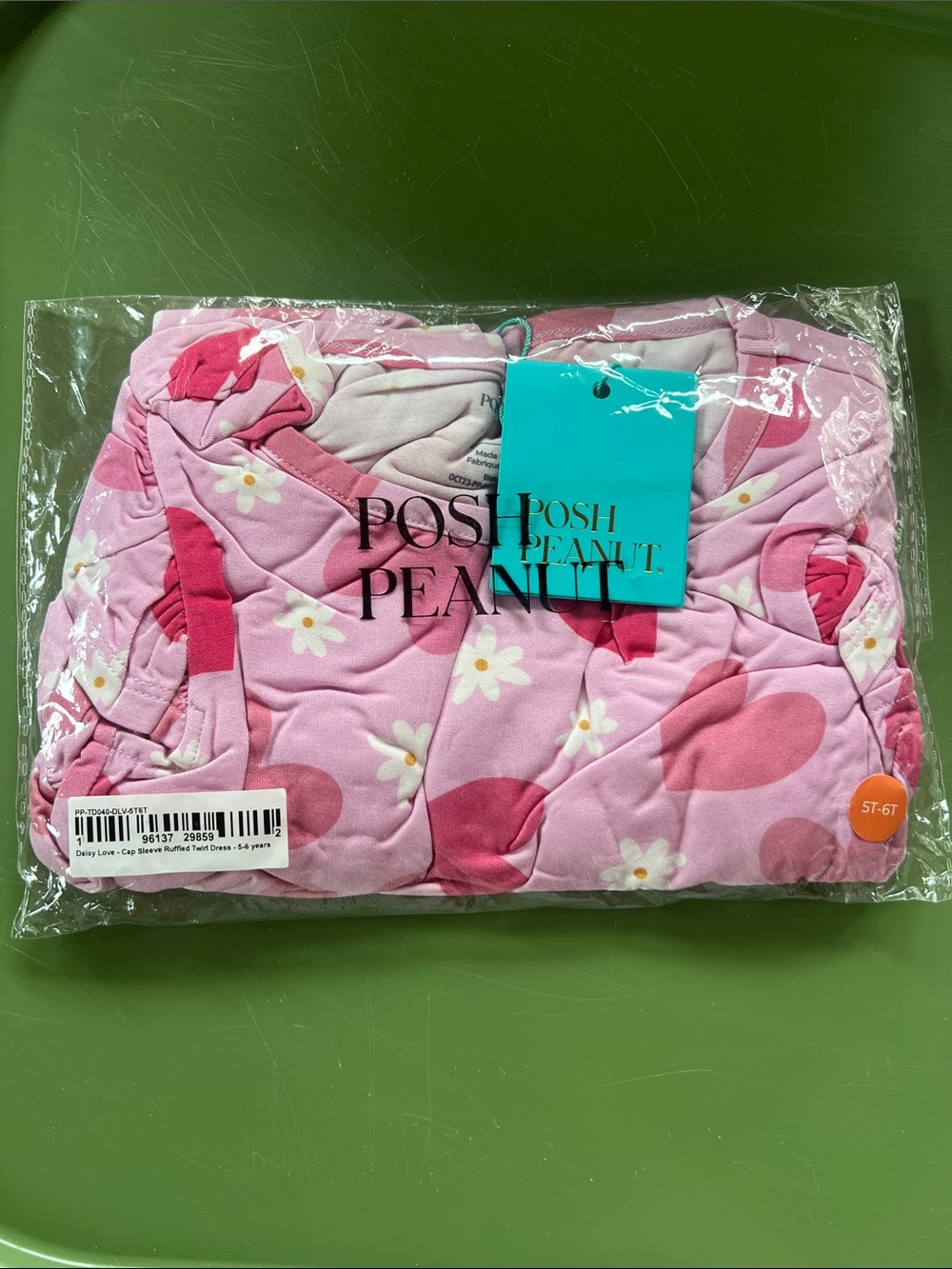 Posh Peanut Pink Floral & Heart Print Girls' Sleep Dress